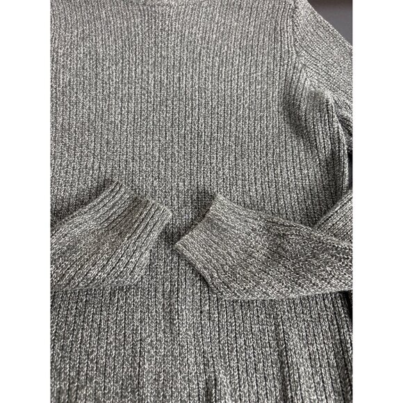 Vintage G.H. Bass & Co. Men's Gray Heather Knit Crew Neck Sweater Size S - Picture 5 of 10